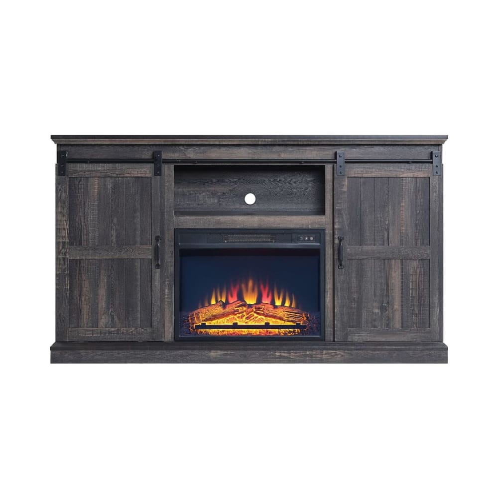 Myrtle 60" Fireplace TV Stand in Heavy Brown