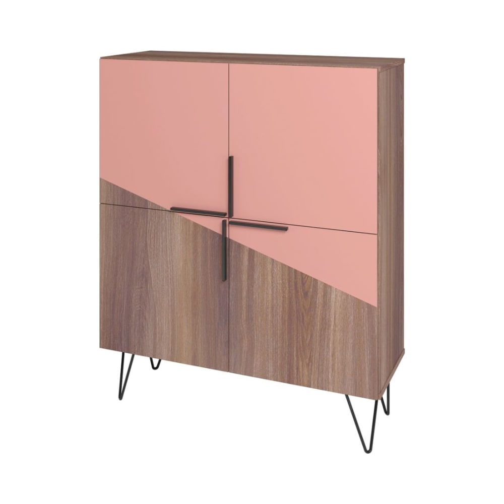 Beekman 43.7" Low Cabinet in Brown and Pink