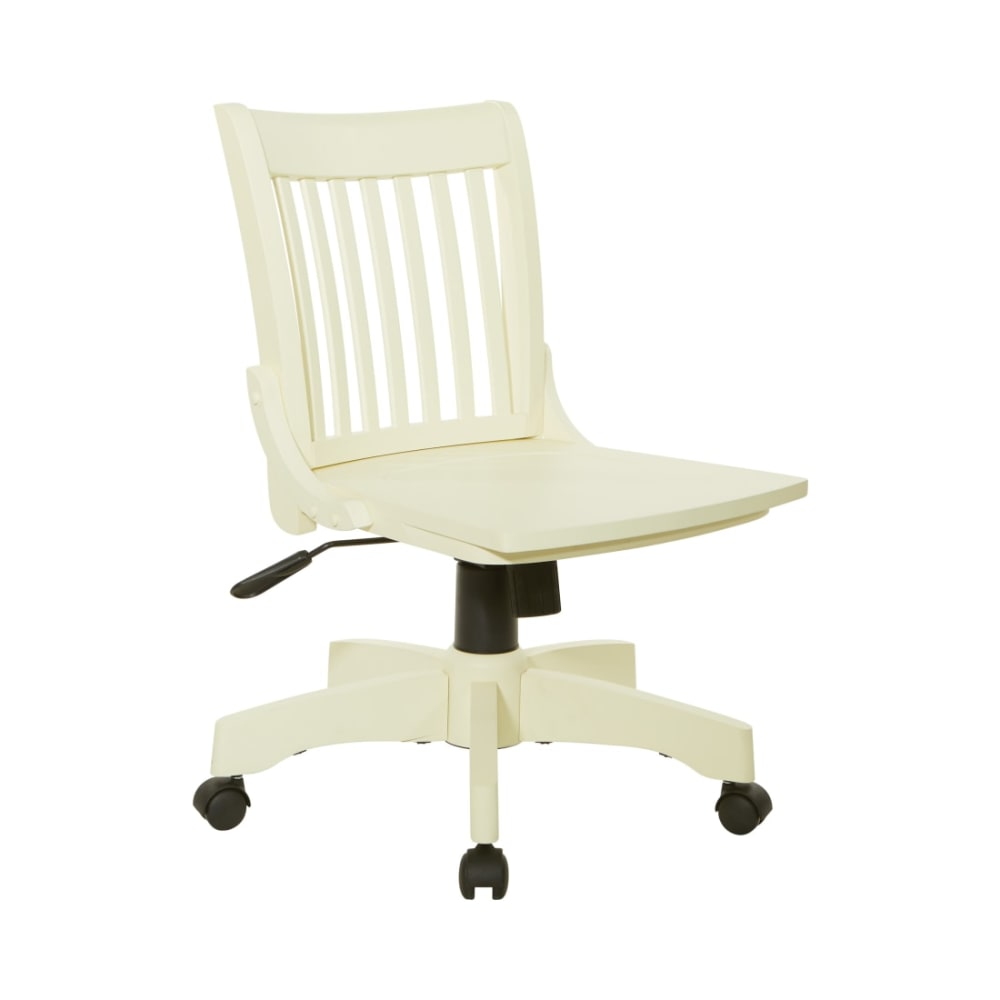Deluxe_Armless_Wood_Bankers_Chair_with_Wood_Seat_in_Antique_White_Finish_Main_Image