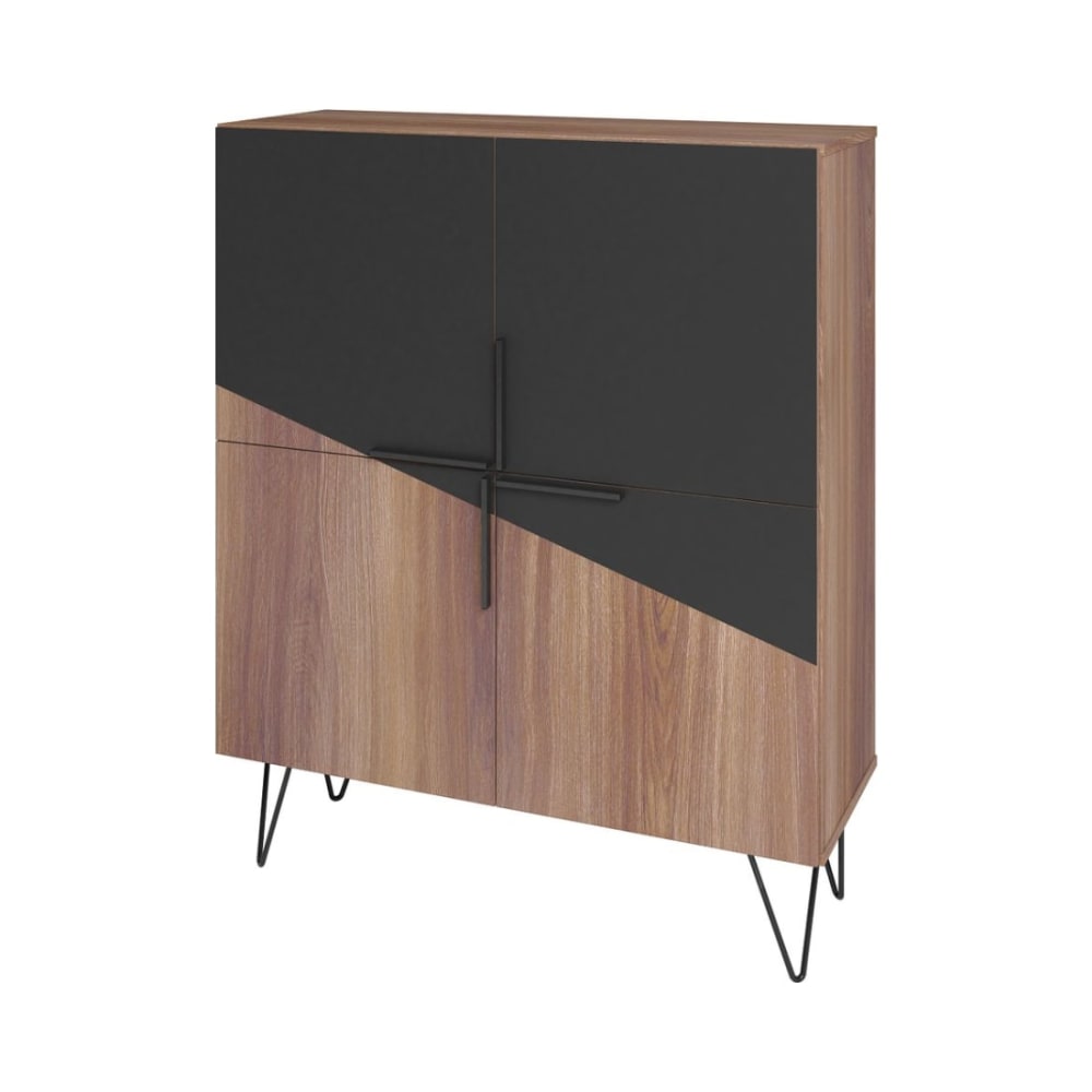 Beekman 43.7" Low Cabinet in Brown and Black