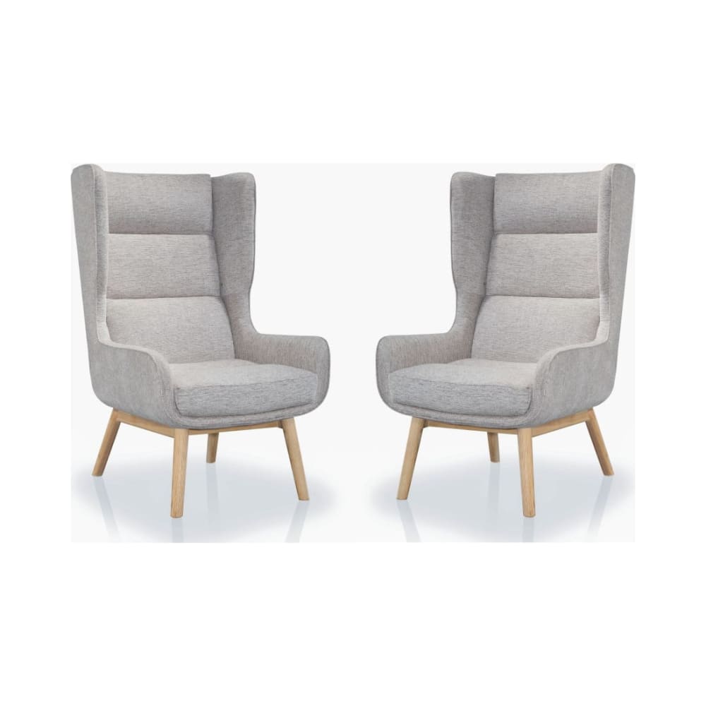 Sampson Accent Chair in Wheat and Natural (Set of 2)