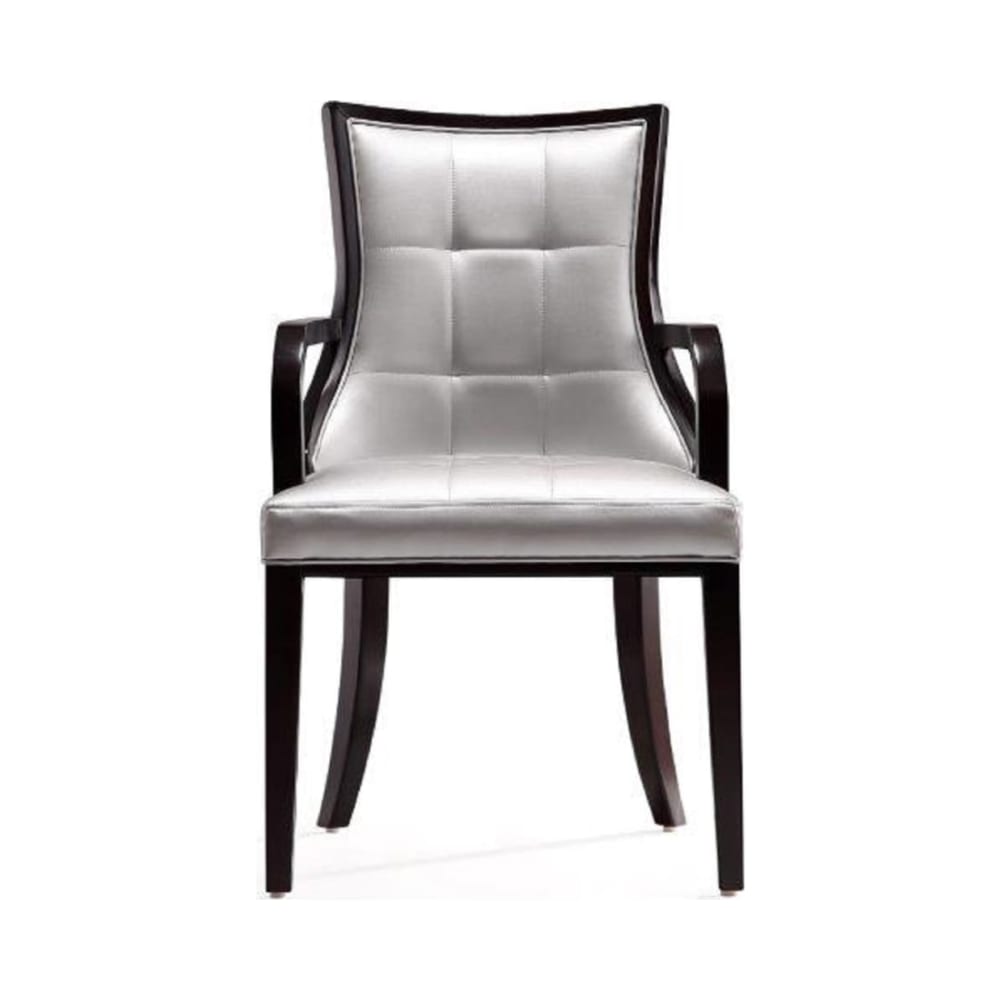 Fifth_Avenue_Faux_Leather_Dining_Armchair_in_Silver_and_Walnut_Main_Image