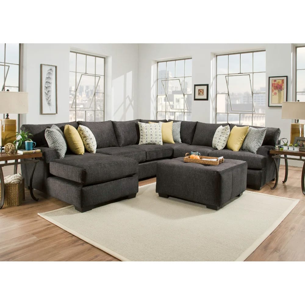Boulevard Collection L Shaped Couch with Chaise