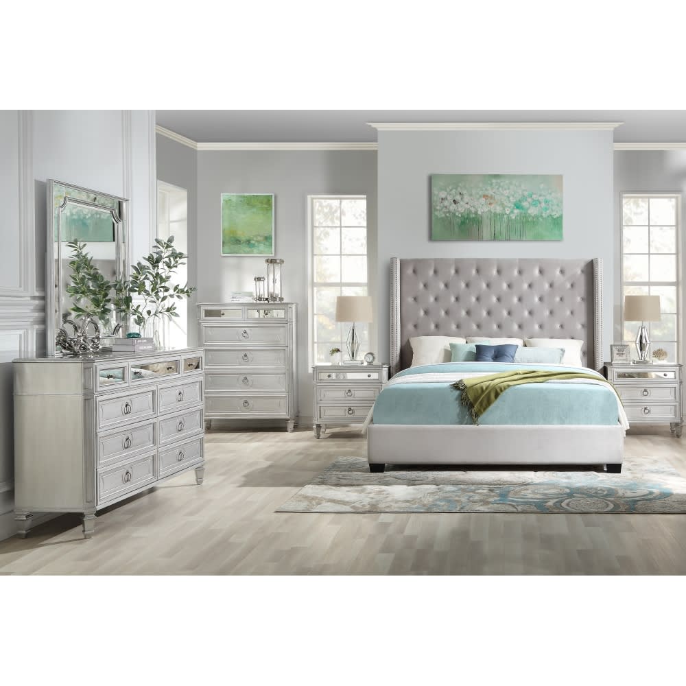 Bryant Park Bedroom - Bed, Dresser & Mirror - Queen - BRYANTPKQNBR