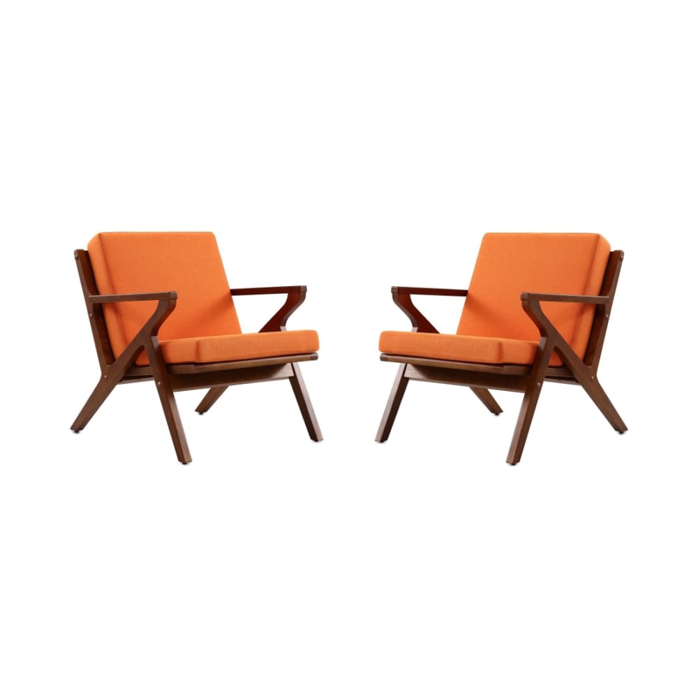 Martelle Chair in Orange and Amber (Set of 2)