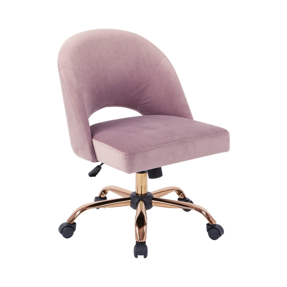 Lula_Office_Chair_in_Lavender_Fabric_with_Rose_Gold_Base_Main_Image