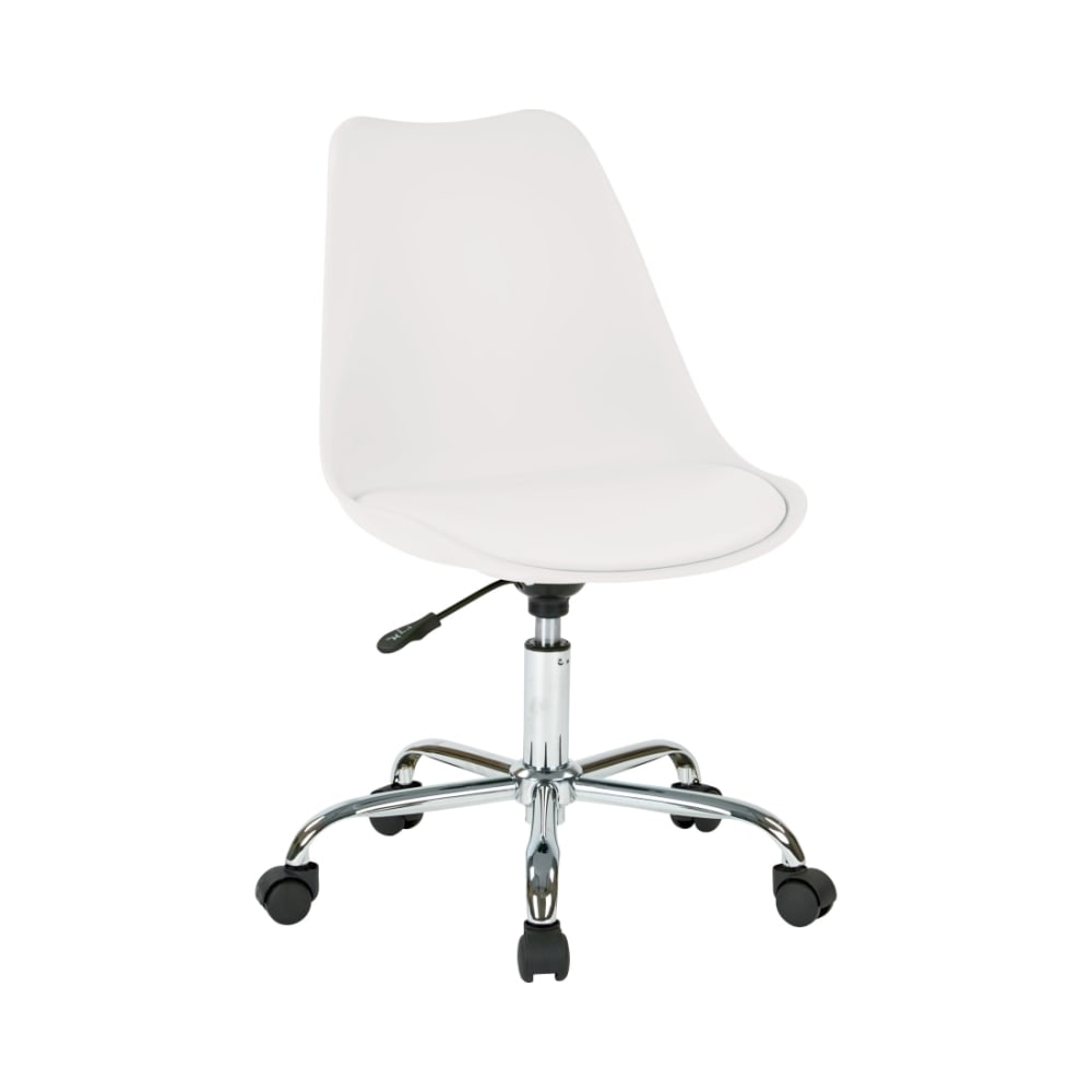 Emerson_Office_Chair_with_Pneumatic_Chrome_Base_in_White_Finish_Main_Image
