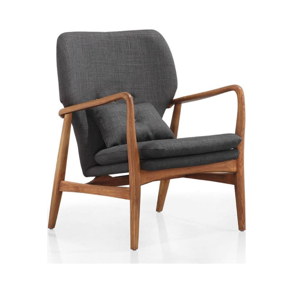 Bradley Accent Chair in Charcoal and Walnut