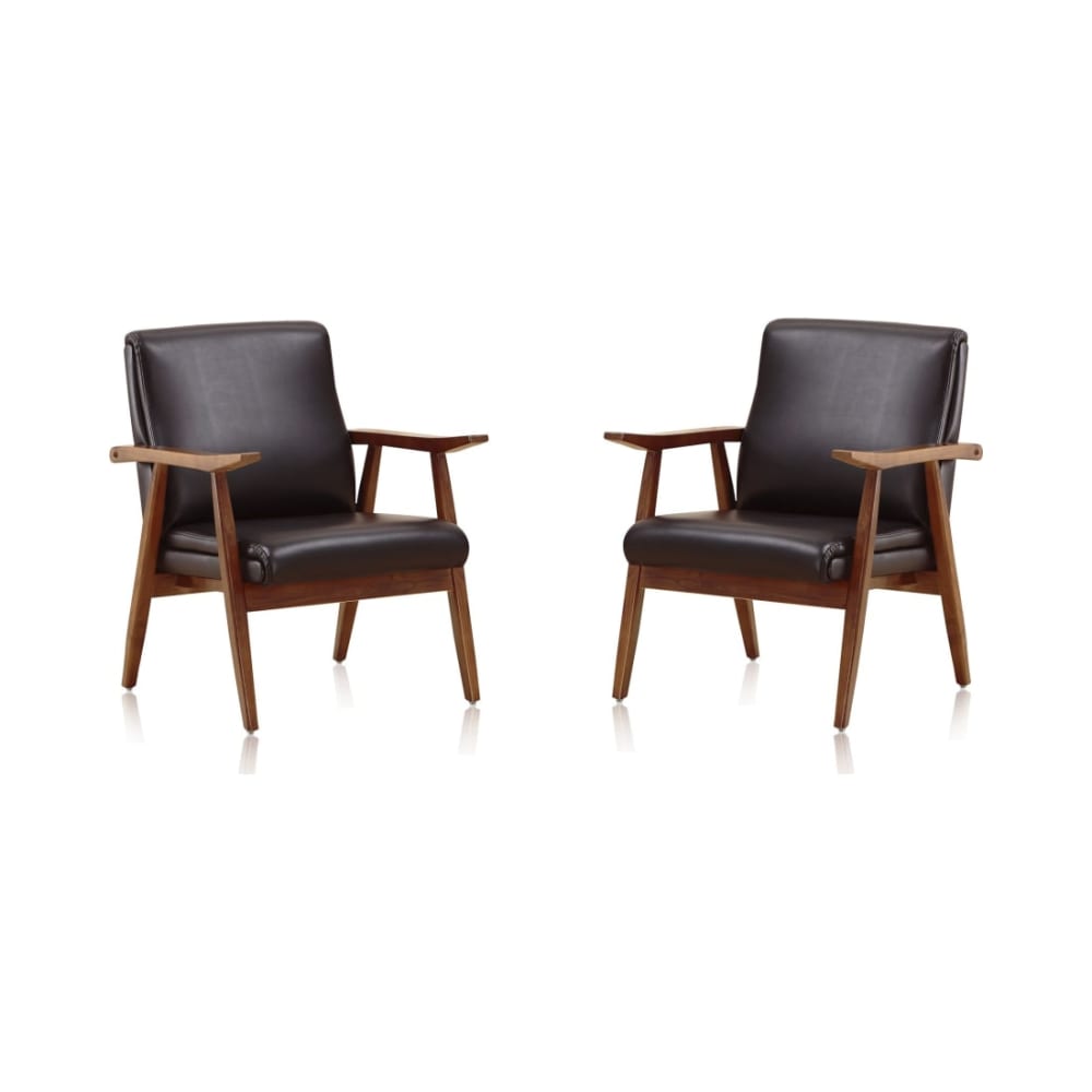 Arch Duke Accent Chair in Black and Amber (Set of 2)