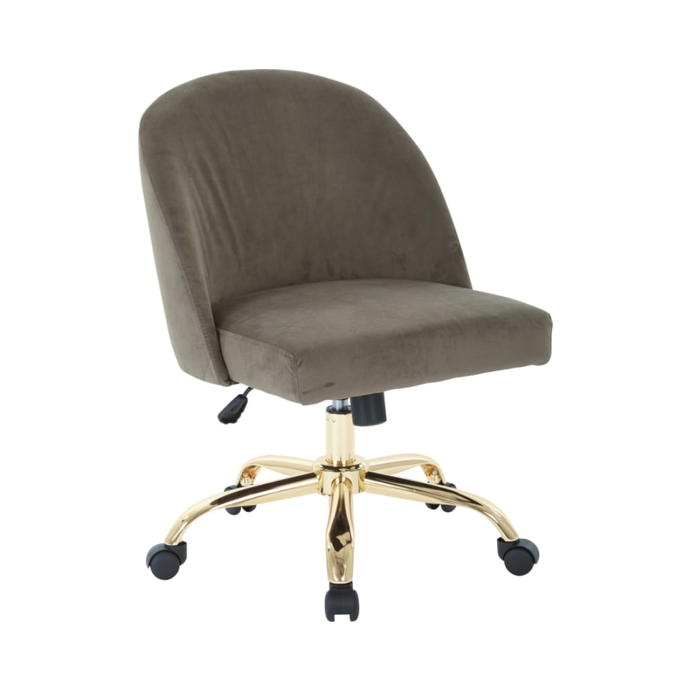 Layton_Mid_Back_Office_Chair_in_Otter_Velvet_with_Gold_Finish_Base_Main_Image