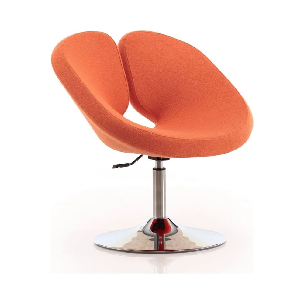 Perch Adjustable Chair in Orange and Polished Chrome