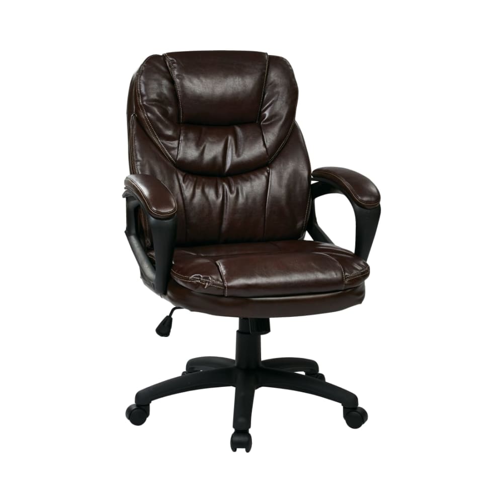 Faux_Leather_Chocolate_Managers_Chair_with_Padded_Arms_Main_Image