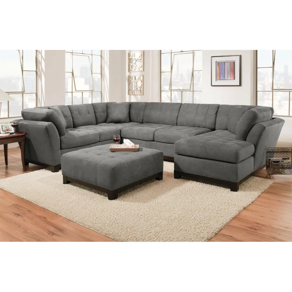 Manhattan Grey Collection Charcoal Right Chaise Sectional