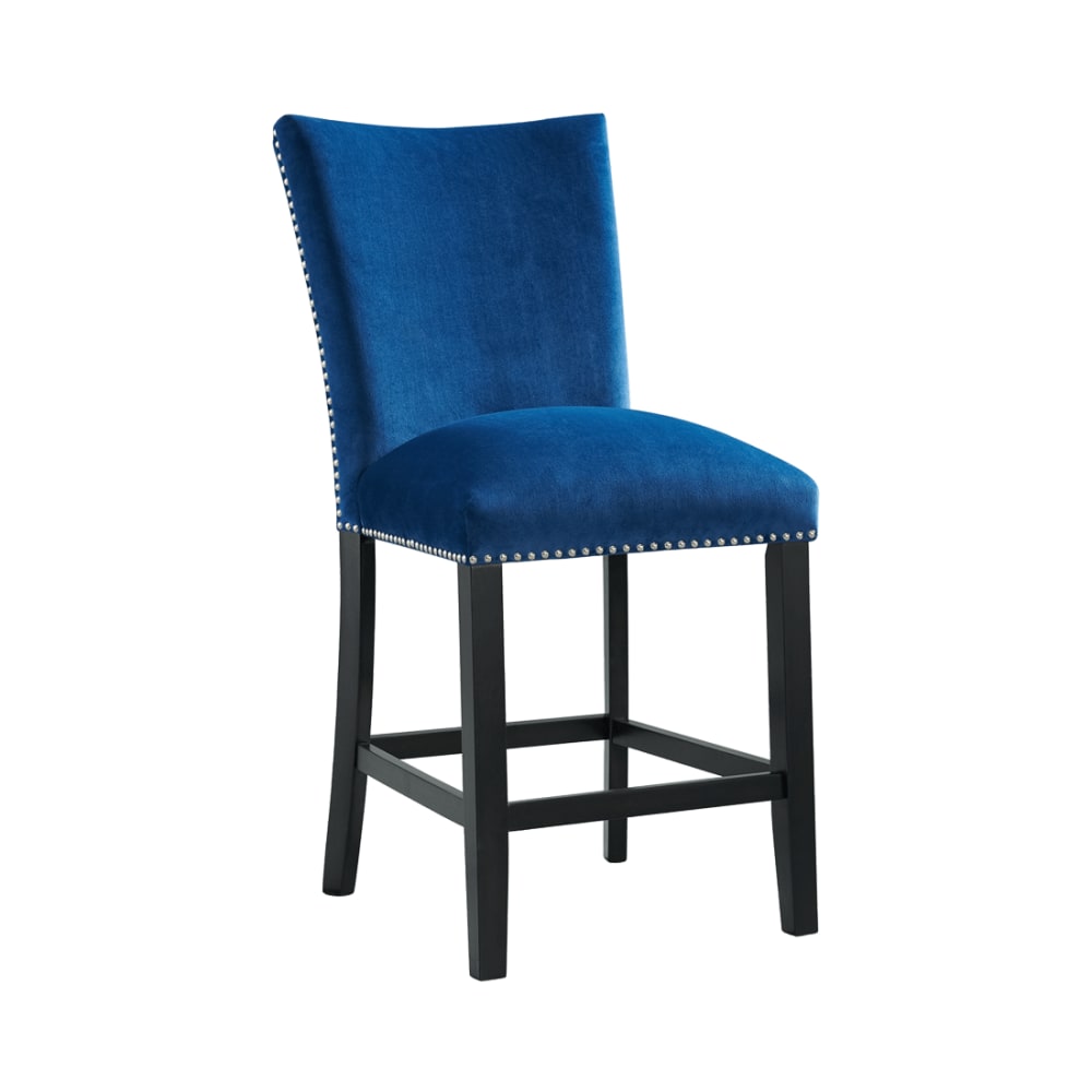 Milan Collection Blue Velvet Side Chair