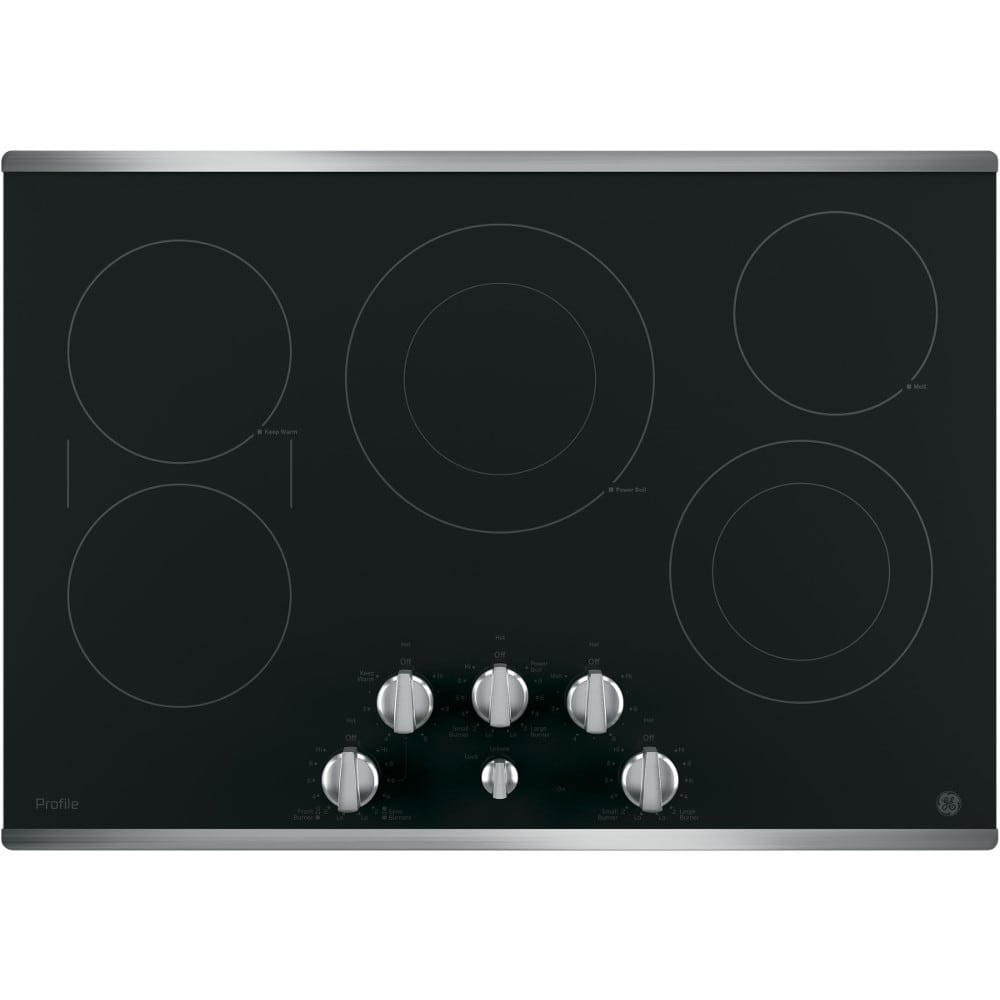 GE Profile Series 30" Built-In Knob Control Electric Cooktop - PP7030SJSS