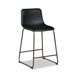 Quinn Collection Black Metal 24" Counter Stool