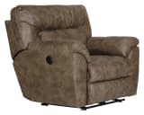 Harrison Collection Coffee Faux Leather Recliner