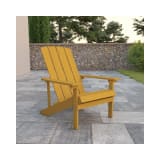 Charlestown All Weather Poly Resin Wood Adirondack Chair in Yellow