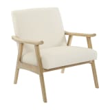 Weldon Chair in Linen fabric with Brushed Finished Frame