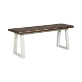 Weston Bench in Wood Stain Finish with White Base