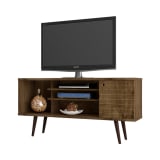 Liberty 53.14" Mid-Century Modern TV Stand in Rustic Brown
