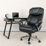 HERCULES Series Big & Tall 500 lb. Rated Black LeatherSoft Executive Swivel Ergonomic Office Chair with Extra Wide Seat