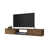 Liberty 62.99" Floating Entertainment Center in Rustic Brown