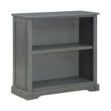Country Meadows 2-Shelf Bookcase in Plantation Grey