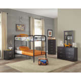 Sutton Collection Twin over Twin Bunkbed in Black