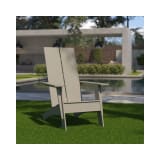 Sawyer Modern All Weather Poly Resin Wood Adirondack Chair in Gray