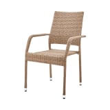 Genoa Patio Dining Armchair in Nature Tan Weave