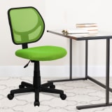 Low Back Green Mesh Swivel Task Office Chair