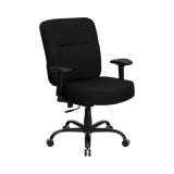 HERCULES Series Big & Tall 400 lb. Rated Black Fabric Rectangular Back Ergonomic Office Chair with Arms
