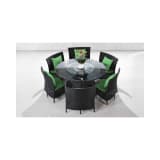 Nightingdale 7-Piece Outdoor Dining Set in Green and Black
