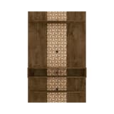 Libra Long Floating 45.35" Entertainment Center in Rustic Brown and 3D
