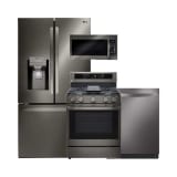 LG Black Stainless Steel French Door Kitchen 4 pc Package - LFBS224PKG