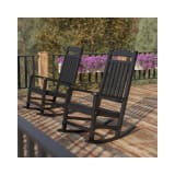 Set of 2 Winston All Weather Rocking Chair in Black Faux Wood