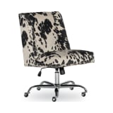 Drury Collection Black Cow Office Chair