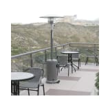 Patio Outdoor Heating Silver Stainless Steel 40 000 BTU Propane Heater with Wheels for Commercial & Residential Use 7.5 Feet Tall