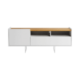 Winston 53.14" TV Stand in White and Cinnamon