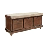 Dover Storage Bench in Distressed Brown ASM