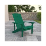 Charlestown All Weather Poly Resin Wood Adirondack Chair in Green