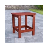 Charlestown All Weather Poly Resin Wood Adirondack Side Table in Red