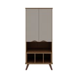 Hampton 26.77" Display Cabinet in Off White and Maple Cream