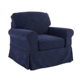 Ashton Chair with Navy Slip Cover