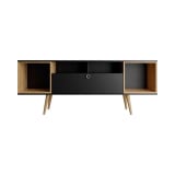 Theodore 62.99" TV Stand in Black and Cinnamon