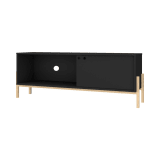 Bowery 55.12" TV Stand in Black and Oak
