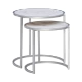 Mackinaw Collection White & Silver Nesting Tables