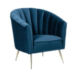 Rosemont Accent Chair in Blue and Gold