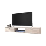 Liberty 62.99" Floating Entertainment Center in Off White